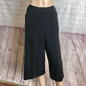NWT Larry Levine Stripped Wide-leg Crop Pant Trouser Size 4